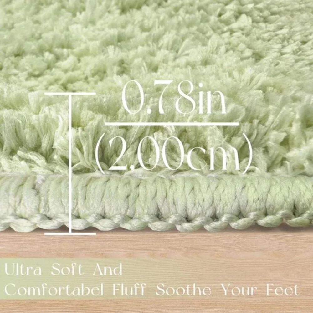 Luxury Sage Green Frame Bathroom Rug, Soft Absorbent, Non-Slip 16x24 Bath Mat